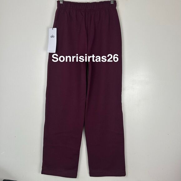 ALO Yoga Accolade Sweatpant Straight Leg Burgundy Size XXS - Picture 9 of 16
